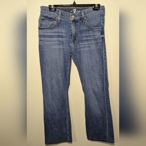 7 for all Mankind Brett Bootcut Jeans Medium Wash Stretch Men's Size 30x30